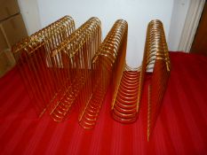 *Curver Magazine Holder (Iron with Brass Plating)