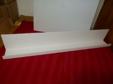 *Aluminium White Gallery Shelf 100x15x11cm