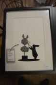 *Framed Signed Rabbit Print of Ham (Marked Retail