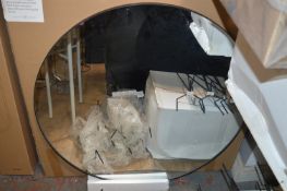 *Metal Framed Round Mirror 90cm Diameter (Marked R