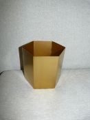 *Large Brass Hexagon Pot by Ferm 13.5x12cm