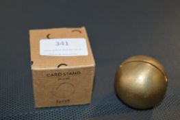 *Ferm Brass Sphere Card Stand (Marked Retail Price