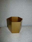 *Large Brass Hexagon Pot by Ferm 13.5x12cm