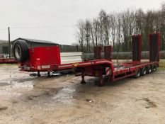 *2019 Broshuis B.V 4 Axle Rear Steer Extending Semi Low Loader 7300kg Gross - Sale Subject to Agree