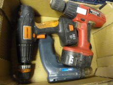 Three Cordless Drills