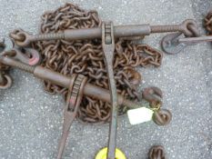 *Two Ratchet Chain Load Binders and One Chain