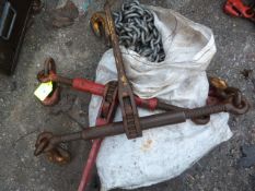 *Two Ratchet Chain Load Binders and One Chain