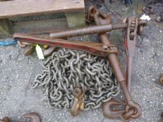 *Two Ratchet Chain Load Binders and One Chain