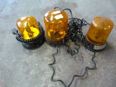 *Three Orange Britax Rotating Lamps