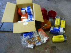 *Box of Assorted Vehicle Bulbs and Lens Covers
