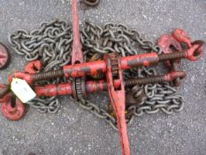 *Two Ratchet Chain Load Binders and One Chain