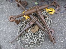 *Two Ratchet Chain Load Binders and One Chain