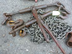 *Two Ratchet Chain Load Binders and One Chain