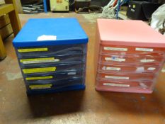 Two Plastic Storage Drawers