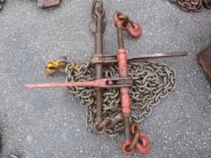 *Two Ratchet Chain Load Binders and One Chain