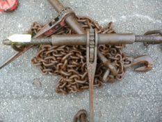 *Two Ratchet Chain Load Binders and One Chain