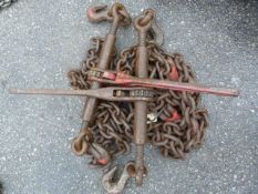 *Two Ratchet Chain Load Binders and One Chain
