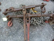 *Two Ratchet Chain Load Binders and One Chain