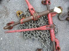 *Two Ratchet Chain Load Binders and One Chain