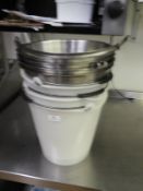 *Three Plastic & Four S/S Buckets