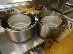 *Two Large Stainless Steel Pans and Two Aluminium