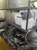 *Four Tier Adjustable Pot Rack Containing a Large