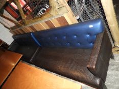 *Pair of Bench Seating Units with Button Back & Faux Snakeskin Upholstery