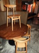 *Seven Beech Framed Dining Chairs