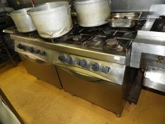 *Zanussi Eight Burner Gas Range over Double Oven