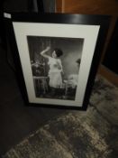 *Framed Photo Print of a Topless Lady