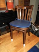 *Twenty Two Slat Back Darkwood Dining Chairs with
