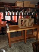 *Vintage Two Position Jewellers Workbench Converted into a Waiter's Station