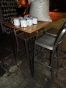 *Ash Topped High Level Bar Table (Wall Supported)