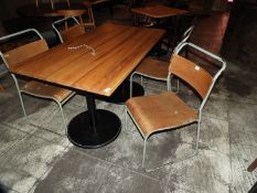 *Four Stackable Tubular Metal Framed Chairs