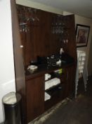 *Stainless Steel Topped Drakwood Dumbwaiter Unit (