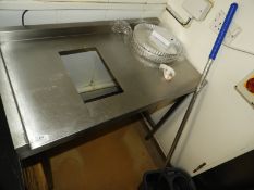 *Stainless Steel Preparation Unit with Waste Hole