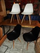 *Two White & Two Black Eiffel Style Chairs