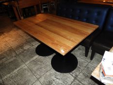*Ash Topped Dining Table on Twin Pedestal Base 140