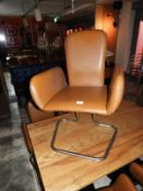 *Six Retro Style Dining Chairs on Chrome Plated Tubular Bases