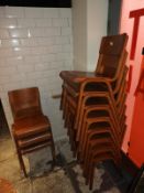 *Sixteen Beech Framed Stackable School Chairs