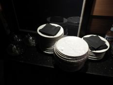 *Circular Glass and White Porcelain Plates