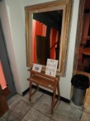 *Gilt Framed Mirror on Stand