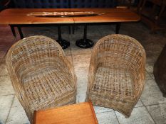 *Pair of Cane Tub Chairs