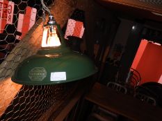 *Kolikon Enamel Lamp Shade with Edison Style Bulb and Original Label