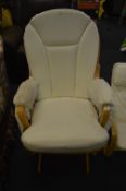 Mamas & Papas Cream Upholstered Rocking Chair