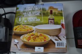 *Porcelain Dinner Bowl 6pk