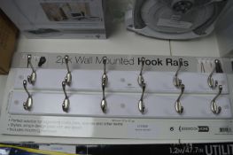 *Birdrock Wall Mounted Hook Rails 2pk