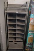 *Grey Metal Framed Shoe Rack