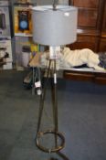 *Crystal Sphere Floor Lamp with Grey Shade