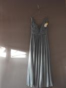 *Size: 12 Smoke Blue Bridesmaid Dress by Alfred Su